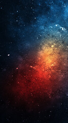 A vibrant abstract noise texture featuring a grainy gradient of red, orange, yellow, and blue, set against a dark black backdrop, perfect for modern poster and banner designs.
