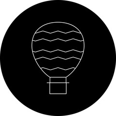 Hot Air Balloon icon single vector illustration