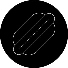 HotDog icon single vector illustration