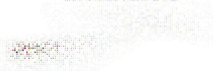 Light Multicolor, Rainbow vector modern geometrical circle abstract background. Dotted texture template. Geometric pattern in halftone style with gradient.