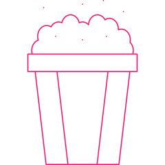 Pop Corn icon single vector illustration