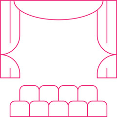 Theater icon single vector illustration