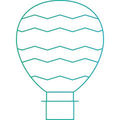 Hot Air Balloon icon single vector illustration