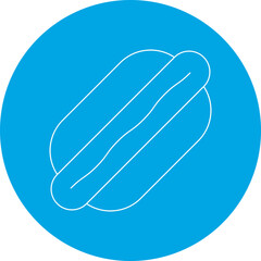 HotDog icon single vector illustration