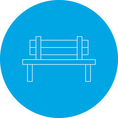 Wooden Bench icon single vector illustration