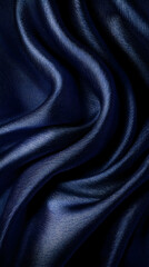 Dark blue silk fabric texture