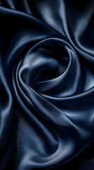 Obraz premium Dark blue silk fabric swirl