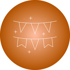 Decoration Flags icon single vector illustration