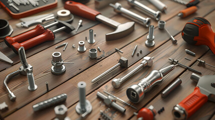 Fototapeta premium A Comprehensive Guide on Tools and Techniques for Fixing Squeaky Floors