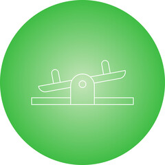 Seesaw icon single vector illustration