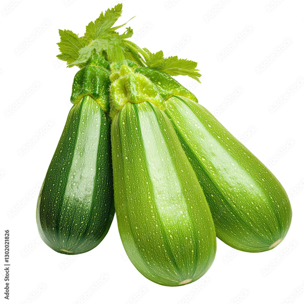 Poster two zucchinis placed together on a simple background highlighting their freshness and versatility in