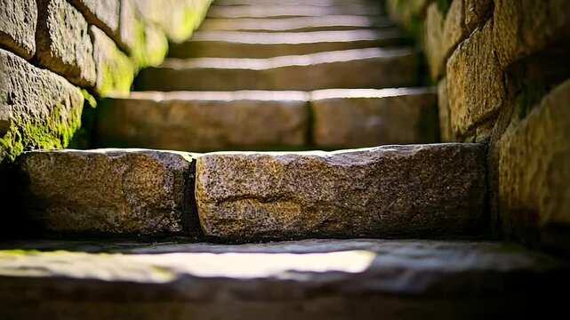 Stone Steps Leading Downward