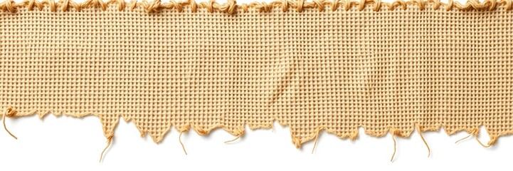 Intricate Weave of Frayed Burlap