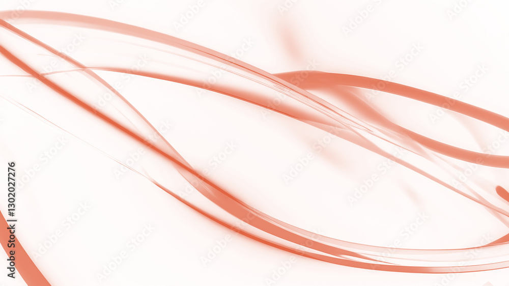 Poster transparent abstract smoke-like waves in soft orange hues flowing smoothly over a light background, 