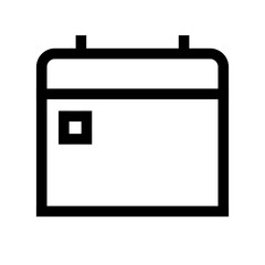 Calendar day icon in black and outline style