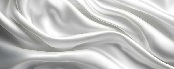 Naklejka premium White silk fabric texture background