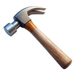 Heavy-Duty Hammer with a Solid Wooden Grip and Metal Head