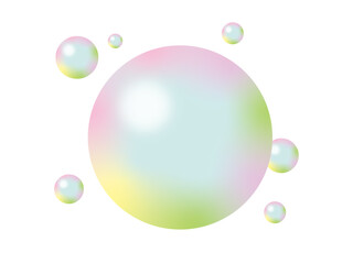 大きなシャボン玉の泡