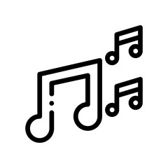 musical note line icon