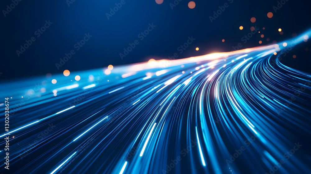 Aufkleber blue high tech lines connection abstract background, abstract technology big data background concept