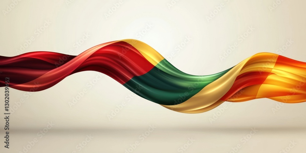 Poster stunning 3d rendering of a flag rippling in the wind, celebrating national identity and unity