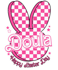 Pink Doll Easter Bunny Doula