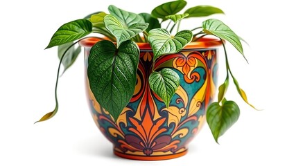 Organic Elegance in an Art Nouveau Plant Pot