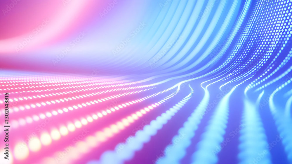 Poster abstract wave particle technology background design, big data communication technology science and t