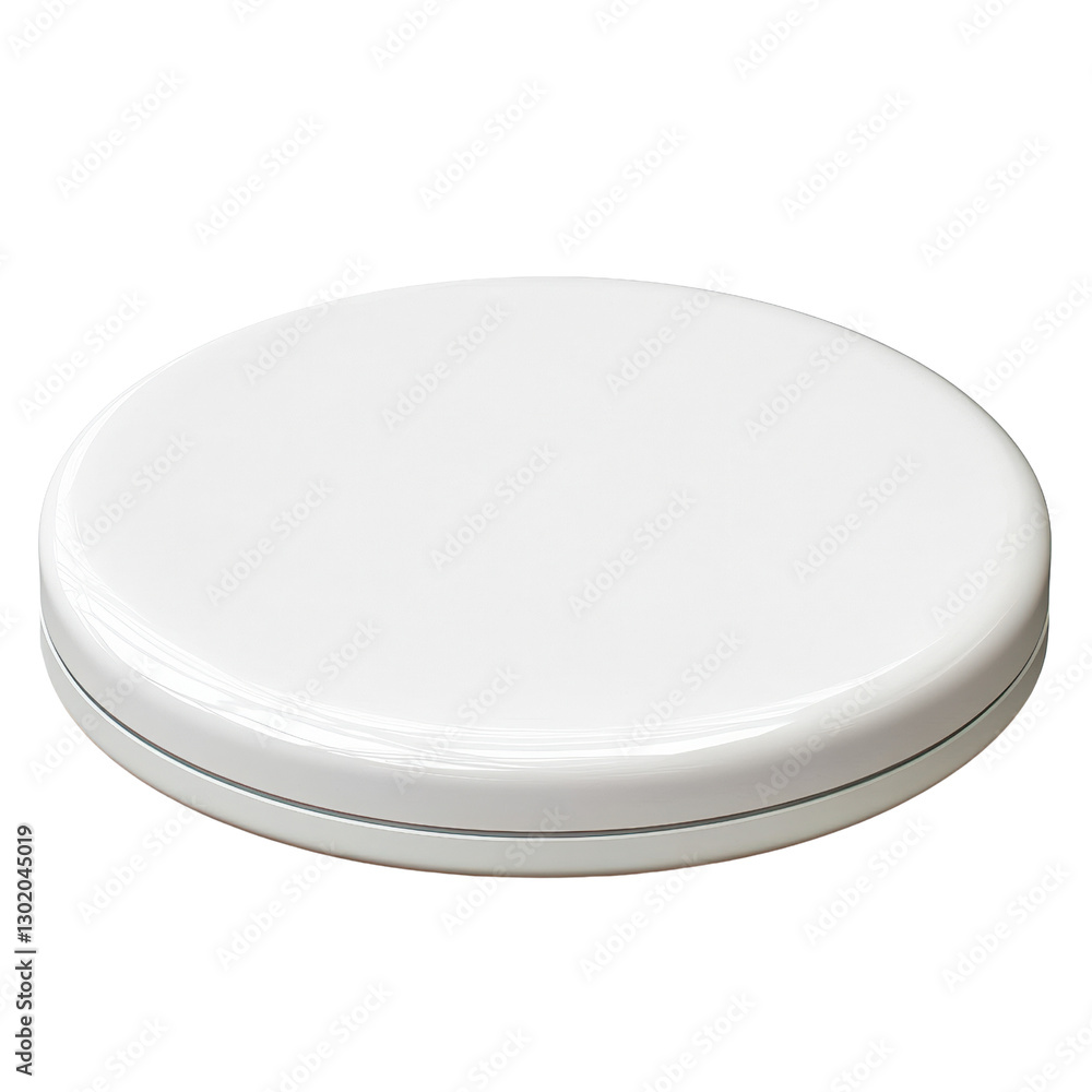 Poster elegant white plate placed on a dark black background showcasing minimalistic design and perfectly s