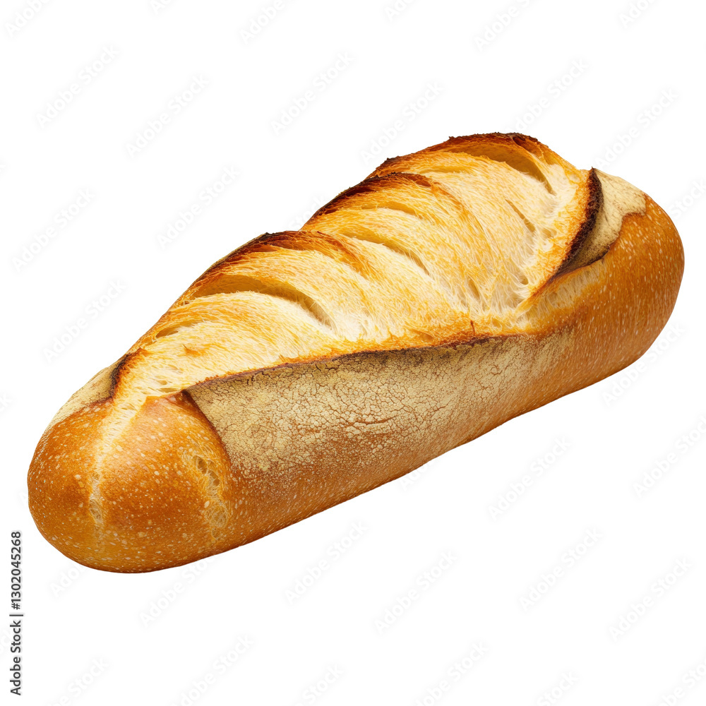 Poster freshly baked loaf of bread with a crispy crust and soft center ready to be sliced and served with d