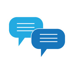 bubble chat logo icon illustration flat