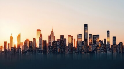 Fototapeta premium Radiant global cityscape powered by corporate bond investments, Corporate Bonds Investment Interest Rate, urban financial development