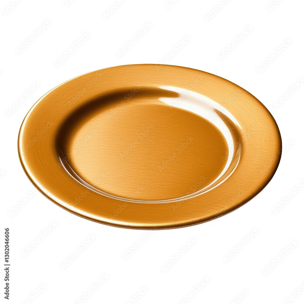 Poster elegant white plate displayed on a deep black background highlighting its curved edges and smooth su