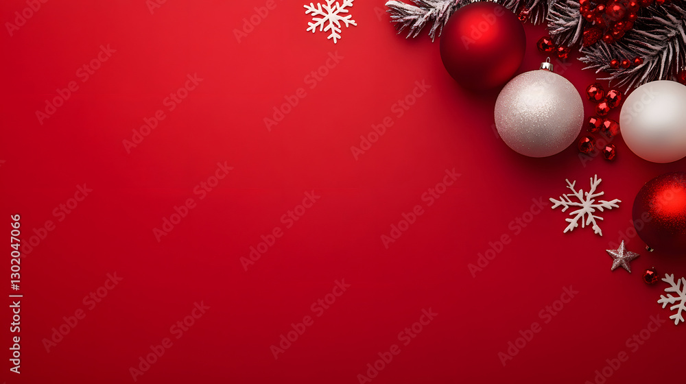 Poster abstract red bokeh background with particles, abstract red particles concept illustration