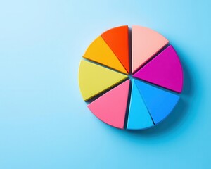 Obraz premium Minimalist pie chart dividing corporate bond types by interest rate exposure, Corporate Bonds Investment Interest Rate, diversified investing