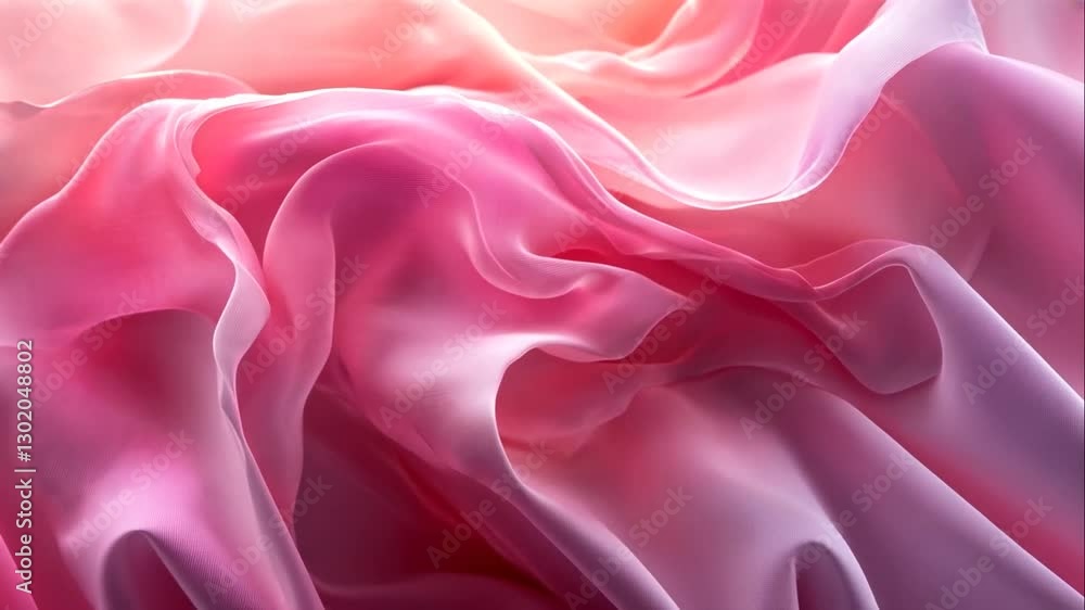 Aufkleber abstract pink fabric texture with soft waves and folds, creating a luxurious and elegant background.