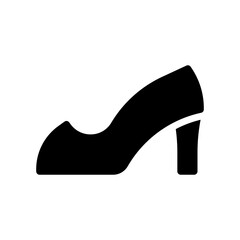 high heel shoe glyph icon