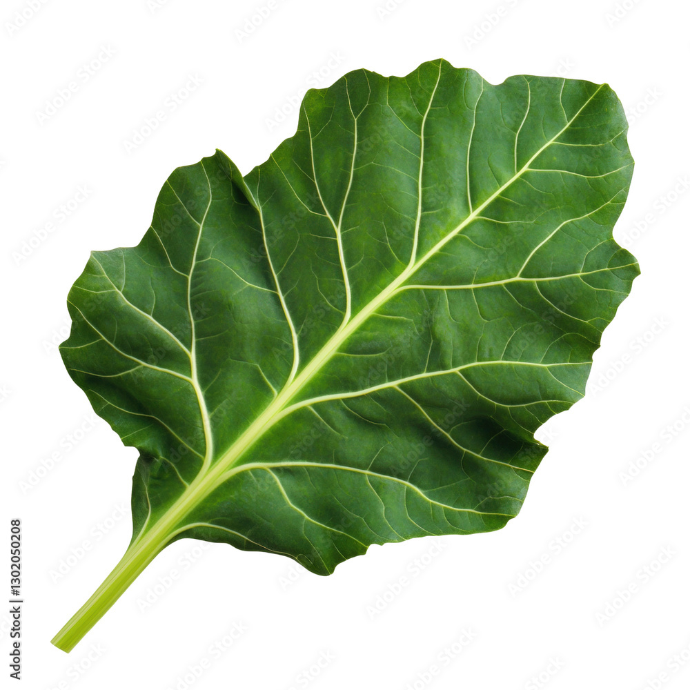 Poster a single green leaf resting on a textured surface with natural light casting gentle shadows and high