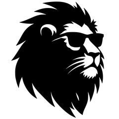 Cool lion portrait