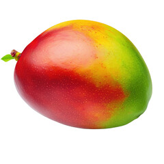 Obraz premium Ripe mango with smooth skin and rich yellow color displayed on a soft textured surface isolated on transparent background..