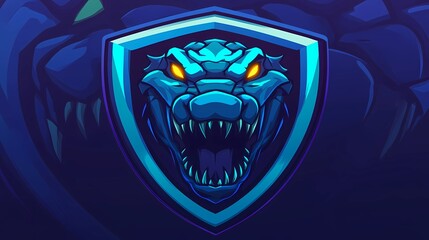 modern crocodile logo, perfect for branding or a mascot.