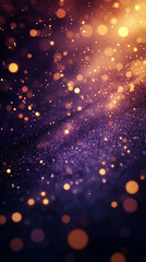 Fototapeta premium A dark grainy background with a smooth, glowing purple and yellow noise texture, creating a modern, abstract banner or header design, symbolizing mystery, creativity, and dynamic energy.
