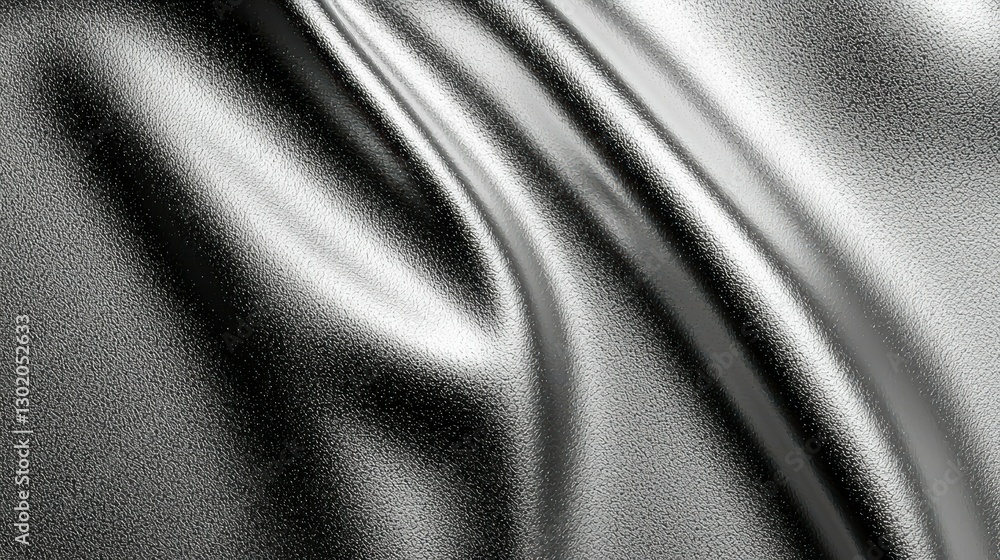 Poster abstract silver fabric texture close up smooth metallic surface creates soft folds and artistic desi