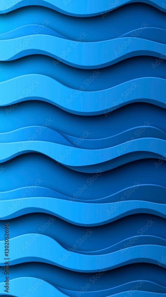 Poster abstract blue wavy layered background graphic design element decorative pattern artistic presentatio