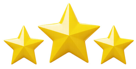 Obraz premium Shining stars emoji. Realistic star icon.
