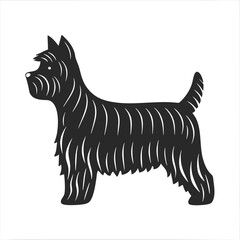 Yorkshire Terrier Dog Silhouette vector illustration