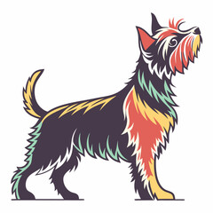 Yorkshire Terrier Dog Silhouette vector illustration