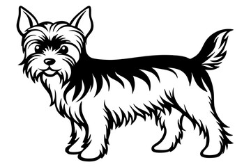 Yorkshire Terrier Dog Silhouette vector illustration
