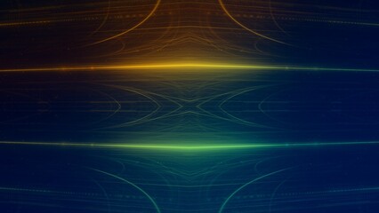 Naklejka premium gelb grün leuchtende Lichtpunkte, digitaler Datentransfer, KI, AI, Internet, Energie, Datenfluss, Verbindung, Technologie, Wissenschaft, Forschung, Algorithmus, Hintergrund, Zentrum, Mitte