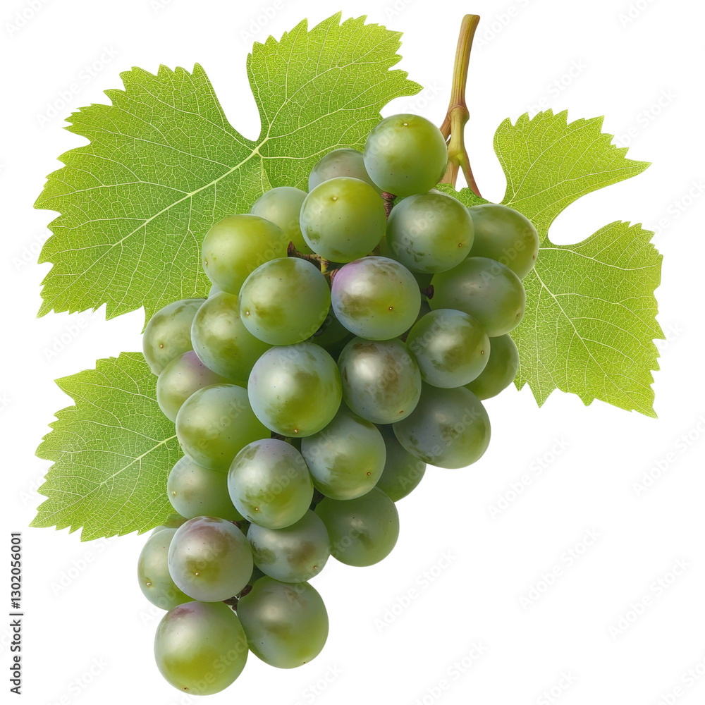 Poster bunch of fresh grapes displayed on a black background highlighting their rich color and juicy textur